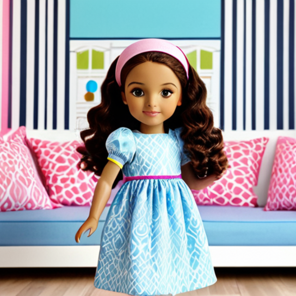 **

"A young girl, fully clothed in modest, stylish clothing inspired by Sophie Ruby designs, stands confidently in a vibrant, modern playroom filled with Sophie Ruby dolls and accessories. Background features subtle Arabic design elements. Perfect anatomy, correct proportions, natural pose, well-formed hands, proper finger count, natural body proportions, safe for work, appropriate content, fully clothed, family-friendly, high quality, professional illustration."

**